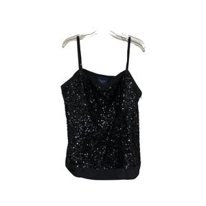 Women’s American Eagle Outfitters Sequin Camisole in Black Sz XXL